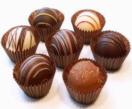 Fine Belgian chocolate truffles.